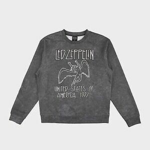 Mens Led Zeppelin Pullover Graphic USA Sweatshirt Small NEW